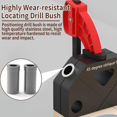 Dowel Jig X for Angled Dowel Joints, Joints Pocket Hole Jig Kit Dowel Jig Kit Handheld Dowel Drill Guide Drilling Assistant with Drill Bit, Hex Key Parts for Woodworking DIY Carpentry Projects