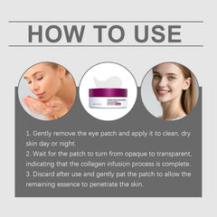 Calcium Volume Eye Patch, Calcium Volume Hydrogel Eye Patches, Under Eye Patches with Elastin