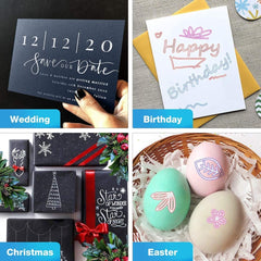 24 Glitter Pens Outline Marker Pens, Arts and Crafts, Art Supplies Colouring Pens for Christmas & Birthday Presents, , Stocking Fillers Gifts