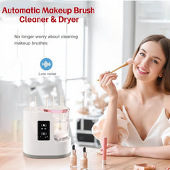 Makeup Brush Cleaner, 3 IN 1 Makeup Brush Cleaner Machine with Dual-Direction Cleaning, 2H/5H Dryer Timer, Detachable Wash Tank, Touch Control, and 5-Min Quick Wash