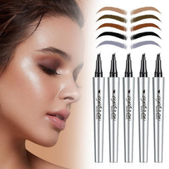 3D Waterproof Microblading Eyebrow Pen, 4 Tip Tattoo Pencil Creates Natural Looking Brows Effortlessly, Waterproof Makeup Fine Stroke Microblading Eyebrow Pencil Creates Natural (5 pcs)