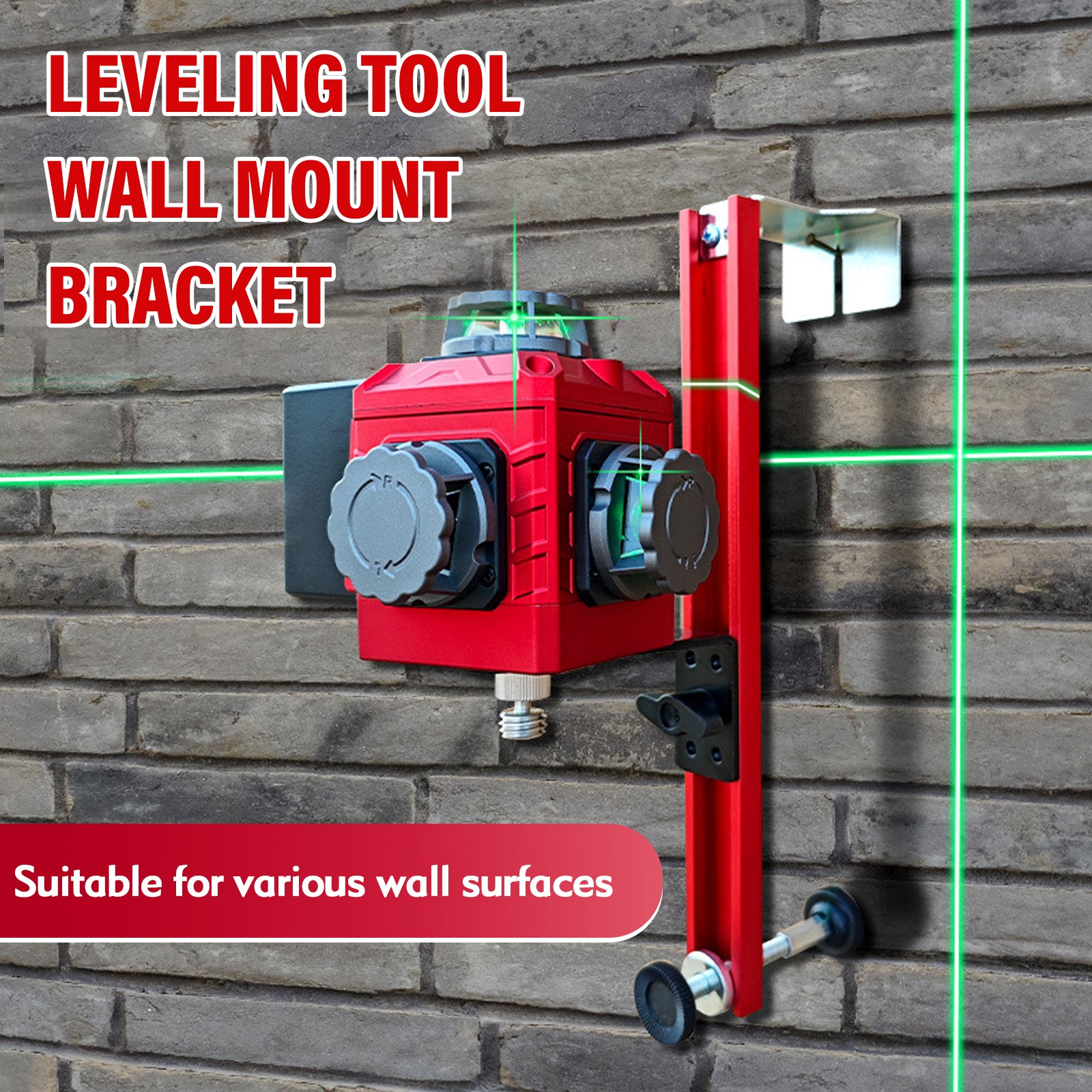 Level Bracket Laser level meter hanging wall bracket on the wall infrared lifting su ...