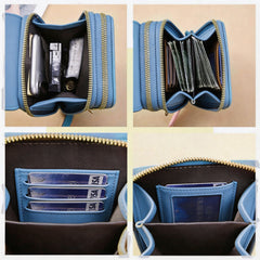 Cell Phone Bag, PU Leather Crossbody Cellphone Purse for Women, Touch Screen Cell Phone Pouch Holder Shoulder Bag RFID Blocking Wallet Handbag with Shoulder Strap