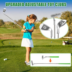 Kids Toy Golf Set, with Automatic Golf Returner, Golf Balls, Clubs, Putting Mat, Indoor Outdoor Sports Toy Birthday Gift