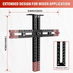 Aluminum  Cabinet Hardware Jig (Black)