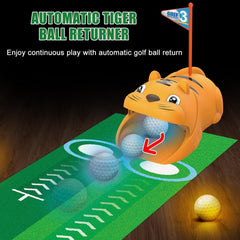 Kids Toy Golf Set, with Automatic Golf Returner, Golf Balls, Clubs, Putting Mat, Indoor Outdoor Sports Toy Birthday Gift