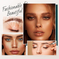 3D Waterproof Microblading Eyebrow Pen, 4 Tip Tattoo Pencil Creates Natural Looking Brows Effortlessly, Waterproof Makeup Fine Stroke Microblading Eyebrow Pencil Creates Natural (gray)