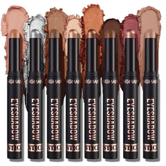 8 Colors Fashion Pearly Shinny Eye Shadow, Durable Smooth Waterproof Eye Shadow Stick Sparkling Flash Eye Shadow Glossy Smoked Eye Makeup(A)