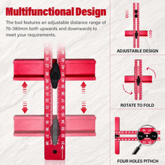 4 in 1 Aluminum Router Milling Groove Bracket (Rose Red)