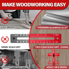 4 in 1 Aluminum Router Milling Groove Bracket (Rose Red)