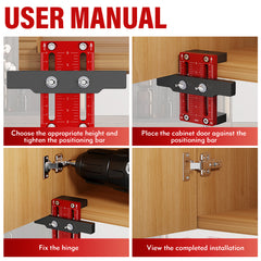 Cabinet Door Installation Locator (Rose Red)