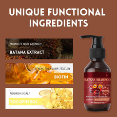 Batana Oil Shampoo and Conditioner Set, Scalp Care Shampoo, Reduces Hair Breakage for Denser Fuller Healthier Hair for Women and Men