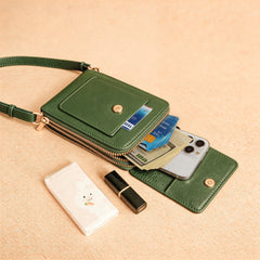 Cell Phone Bag, PU Leather Crossbody Cellphone Purse for Women, Touch Screen Cell Phone Pouch Holder Shoulder Bag RFID Blocking Wallet Handbag with Shoulder Strap